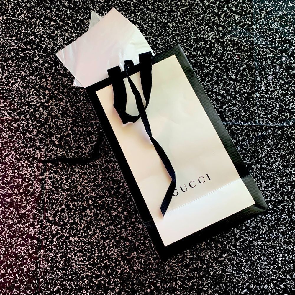 Black and White Gucci Gift Bag